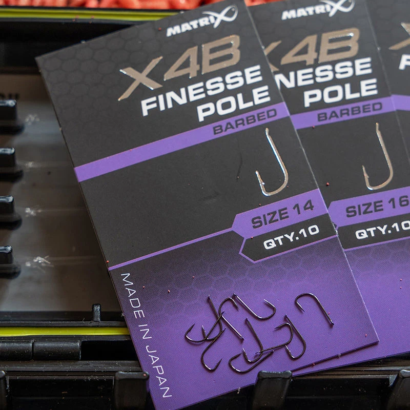 Matrix X4B Finesse Pole Barbed Spade End Hooks